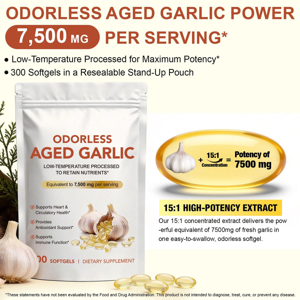 Aged Garlic Extract Capsules 15:1 Concentrated Formula 2 Pack Z8965