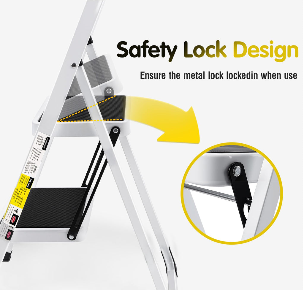 2 Step Folding Stool with Anti-Slip Pedal O8127