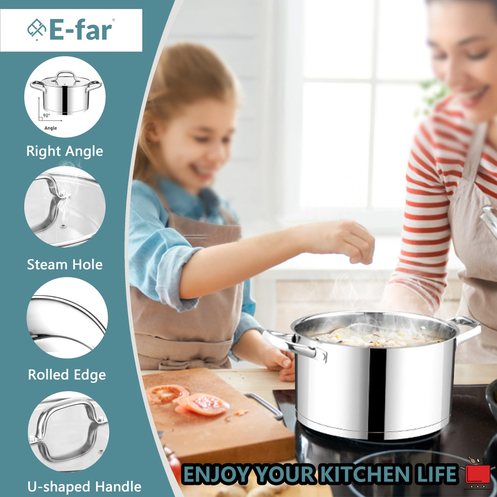 4 Quart Stainless Steel Stock Pot with Lid R62707