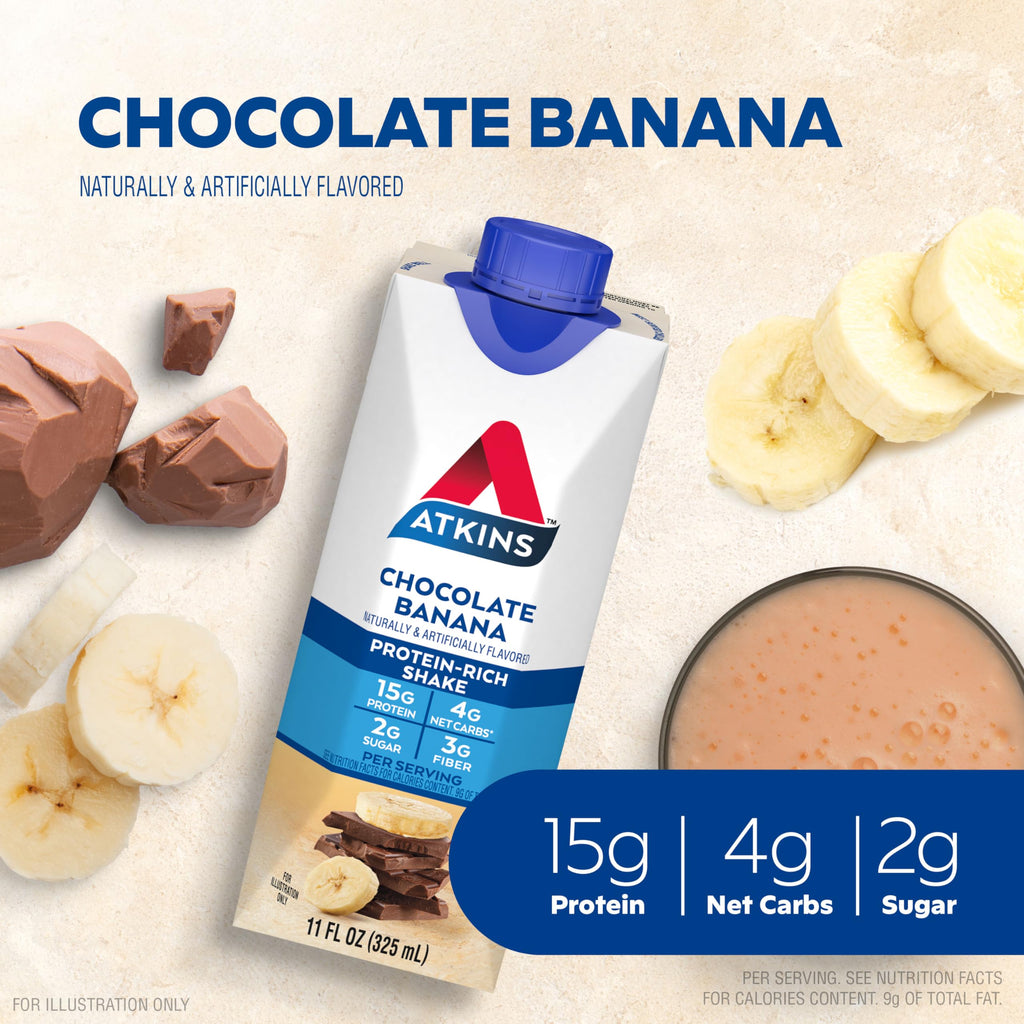 Chocolate Banana & Creamy Vanilla Protein Shake, 12 Count E121703