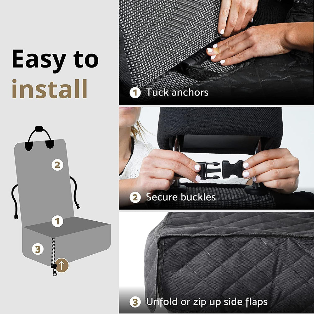 Waterproof 2-in-1 Pet Booster Seat Dog Car Seat Protector L23506