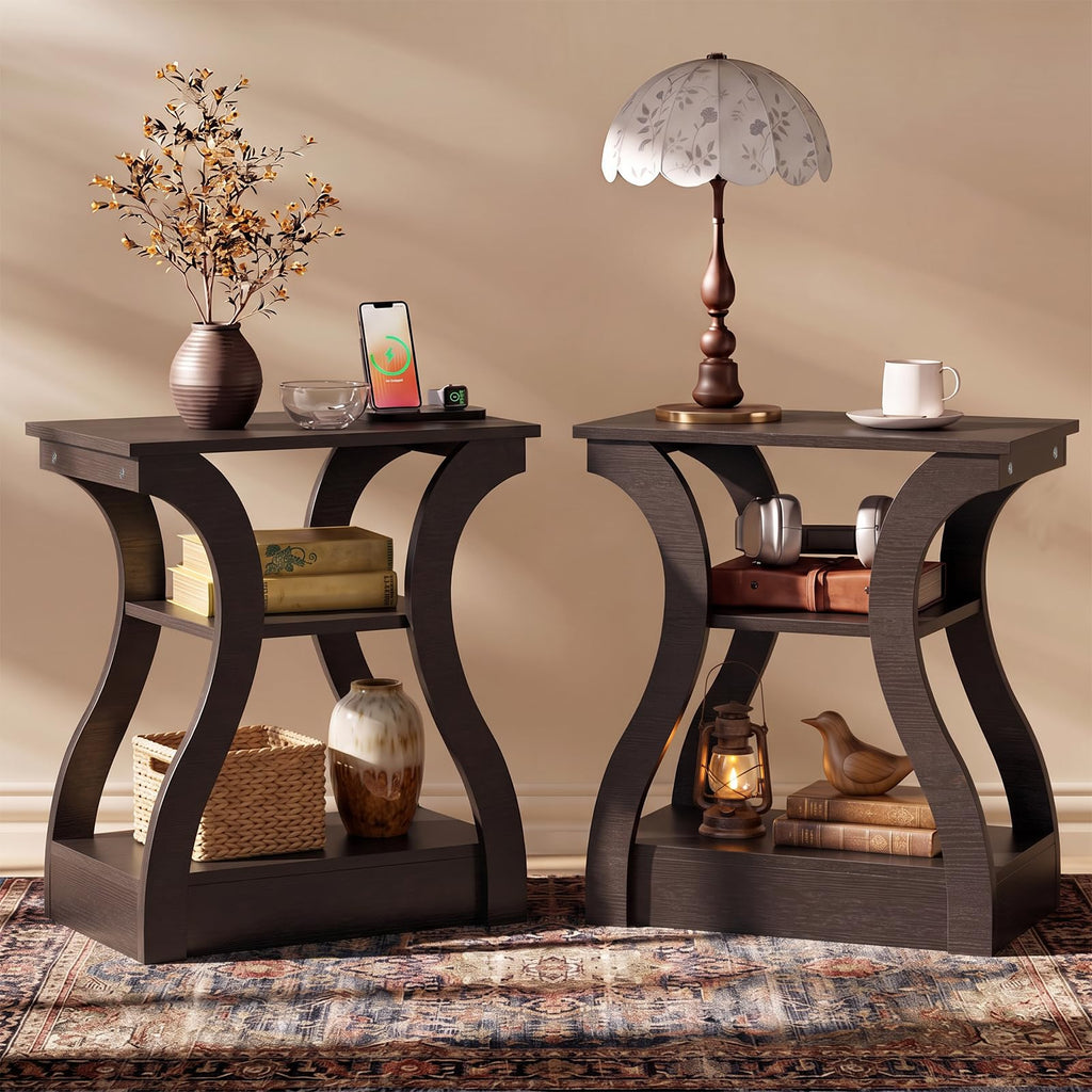 Brown End Tables Set of 2 P301040