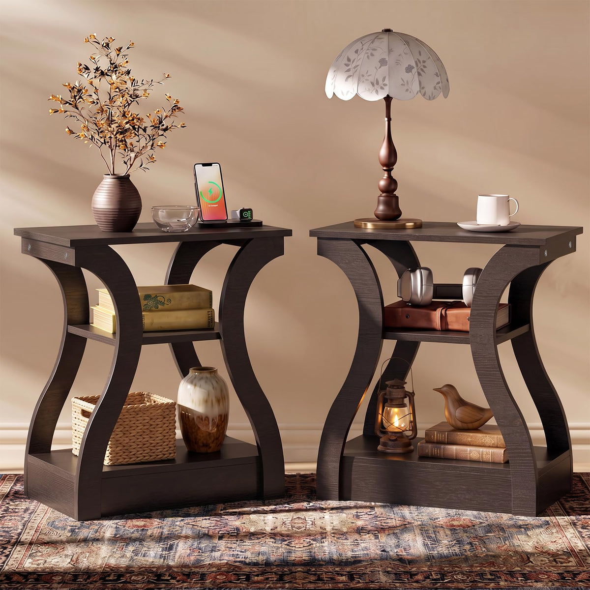 Brown End Tables Set of 2 P301040