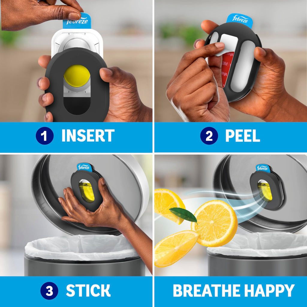 Can Air Freshener Stick-On Deodorizer, 2 Holders + 2 Refills K9301