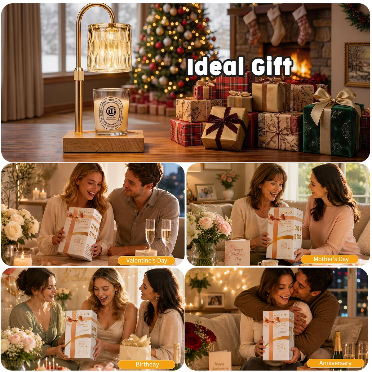 Adjustable Dimmable Candle Warmer Lamp with Timer E471668