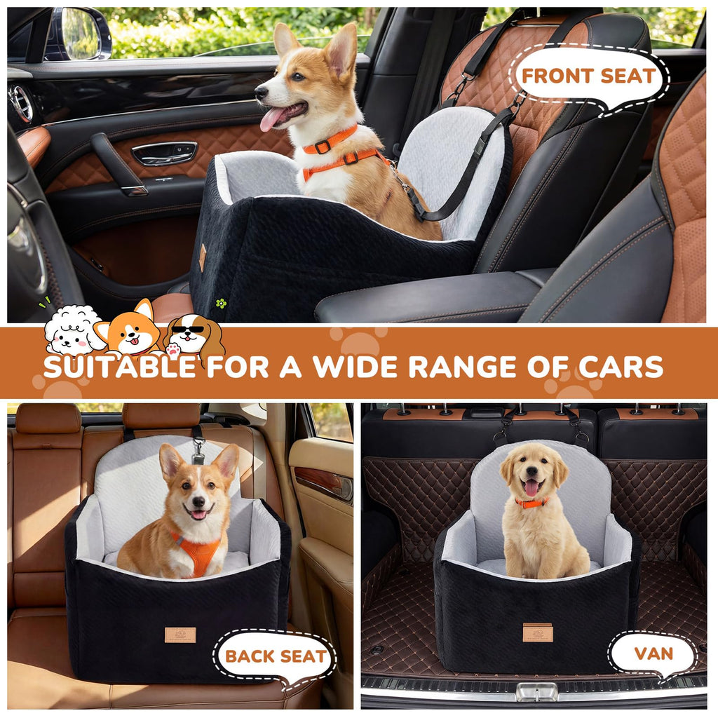 Dog Booster Car Seat for Small Dogs Up to 40lbs with Safety Belt V988