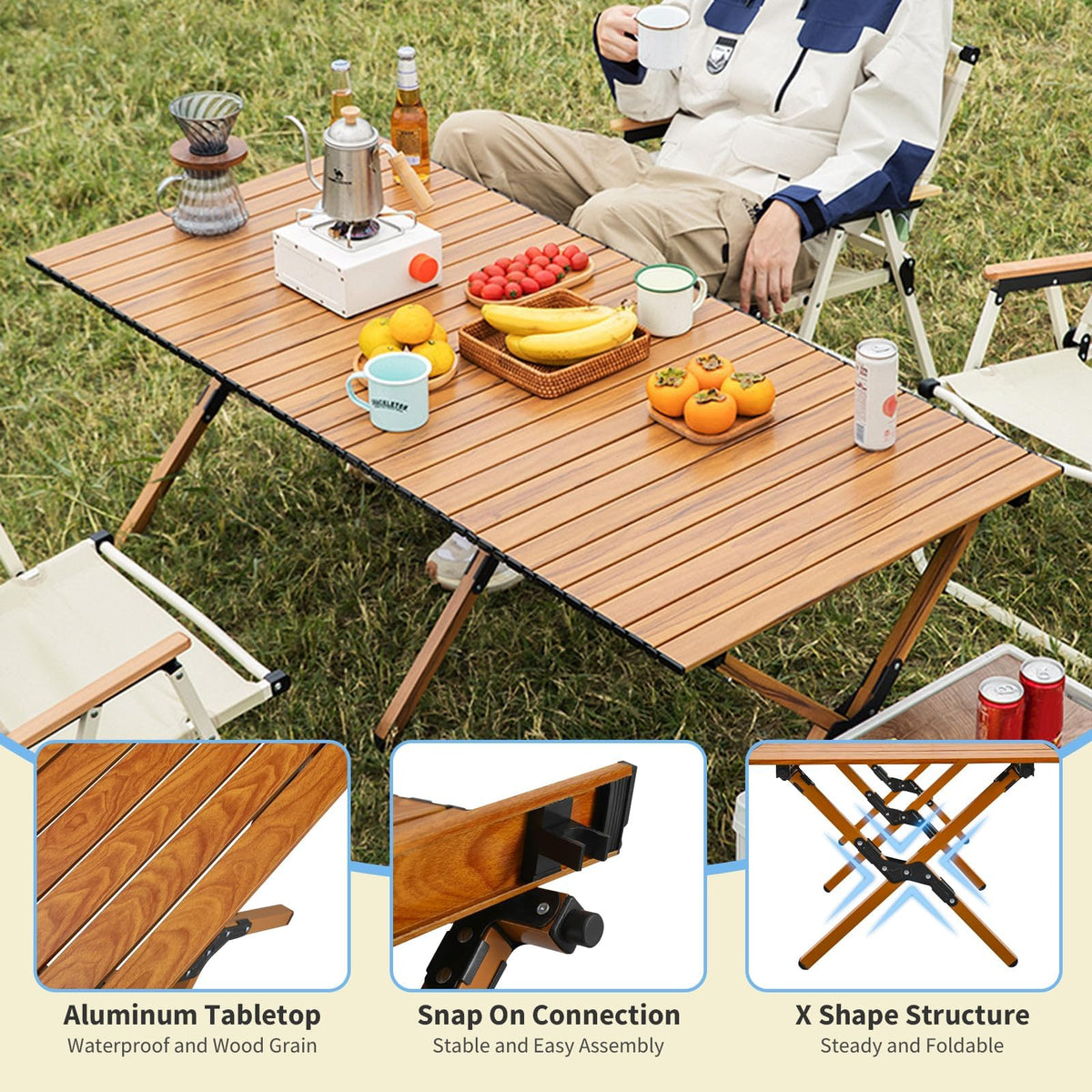 4Ft Aluminum Folding Camping Table O21200