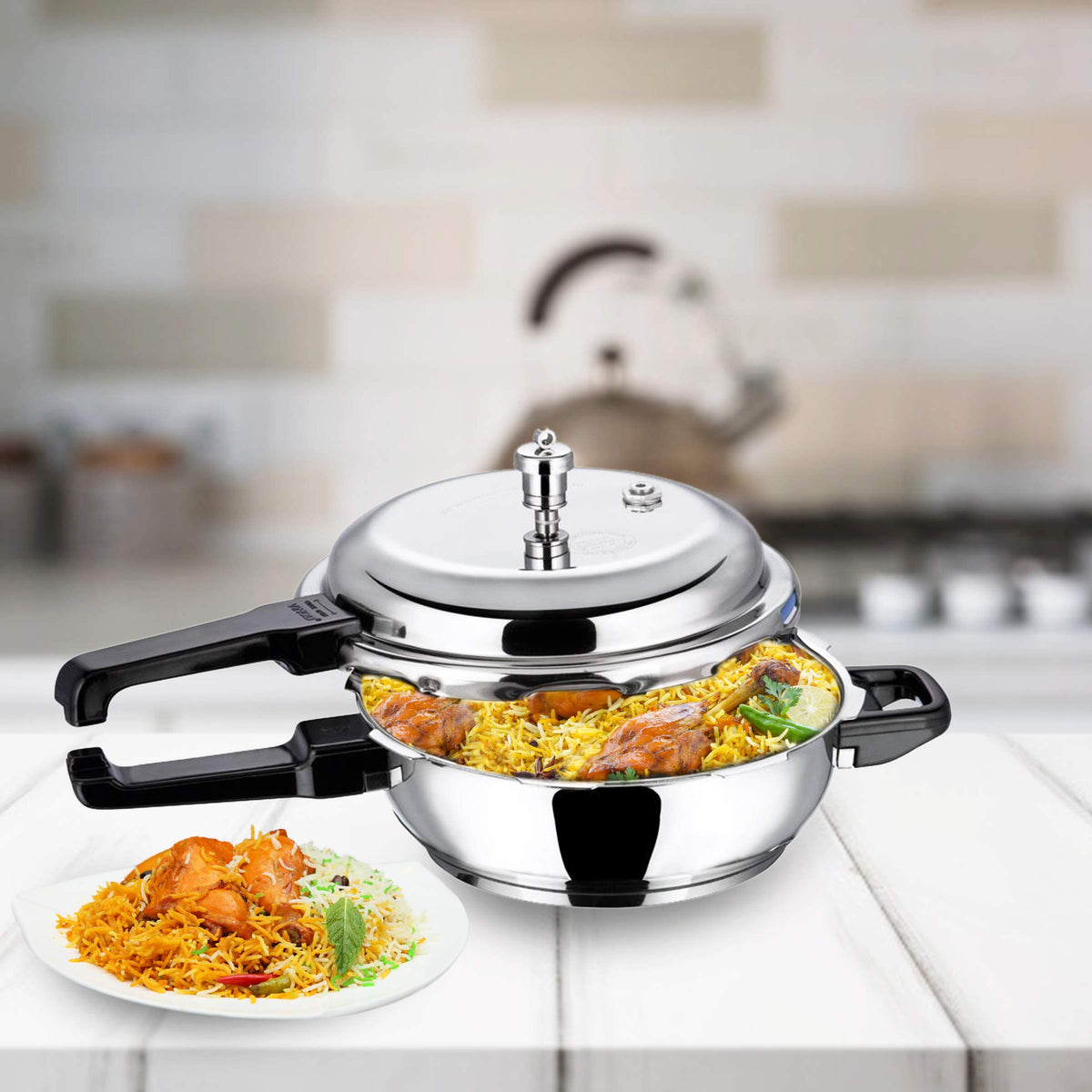 Stainless Steel Sandwich Bottom Pressure Pan Y638029