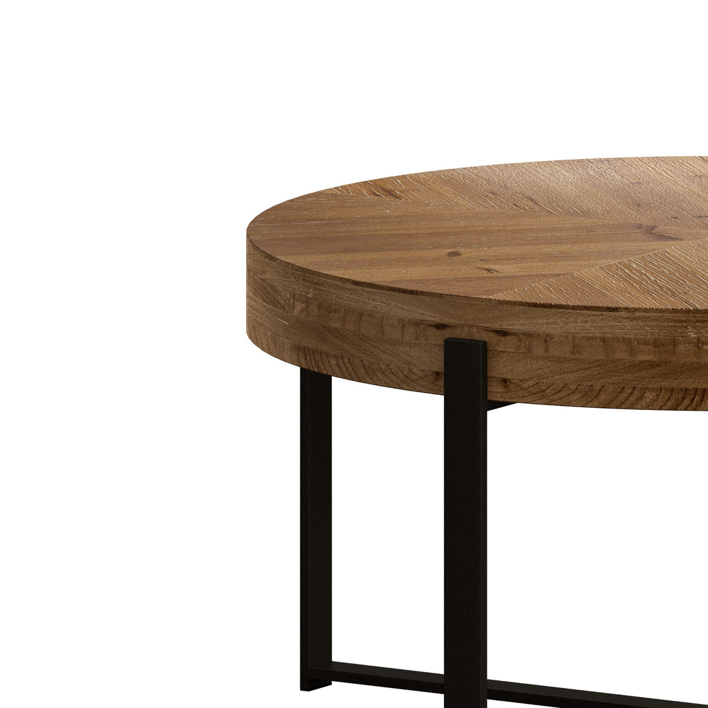 34" Round Coffee Table with Metal Base I913
