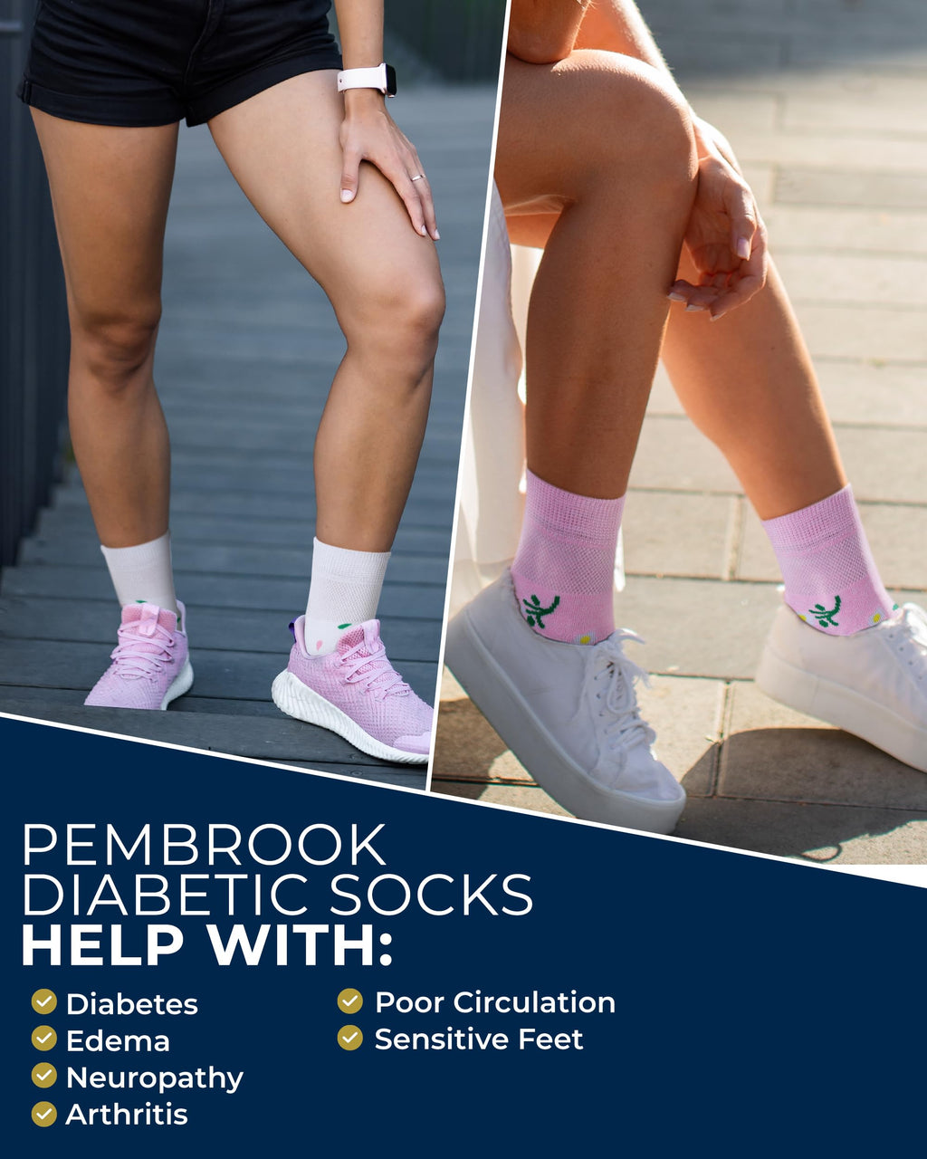 Bamboo Viscose Diabetic Socks 6 Pairs P317760