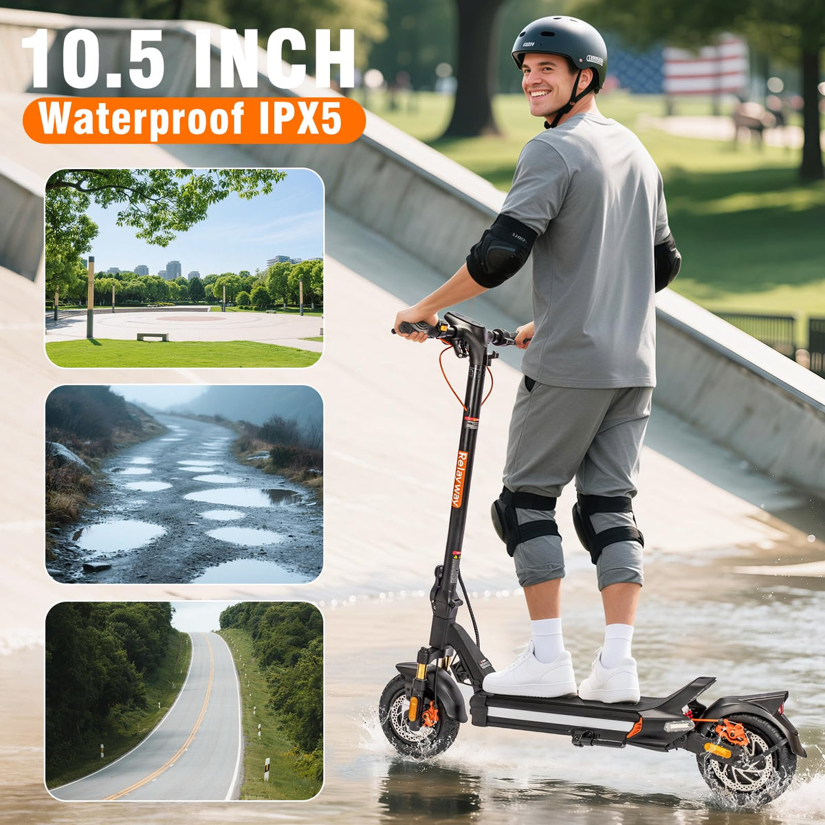 Offroad Electric Scooter 30 Mph 40-50 Miles Range I89823