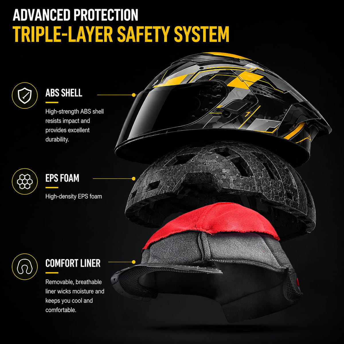 Bluetooth Modular Flip Up DOT Approved Full Face Motorcycle Helmet N193