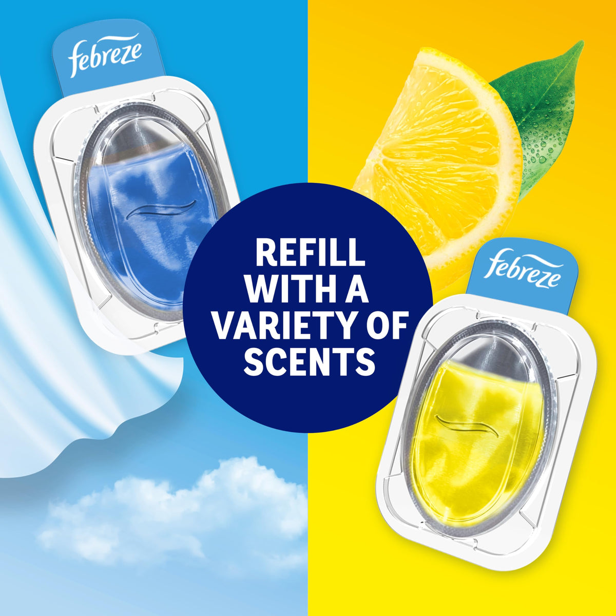 Can Air Freshener Stick-On Deodorizer, 2 Holders + 2 Refills K9301