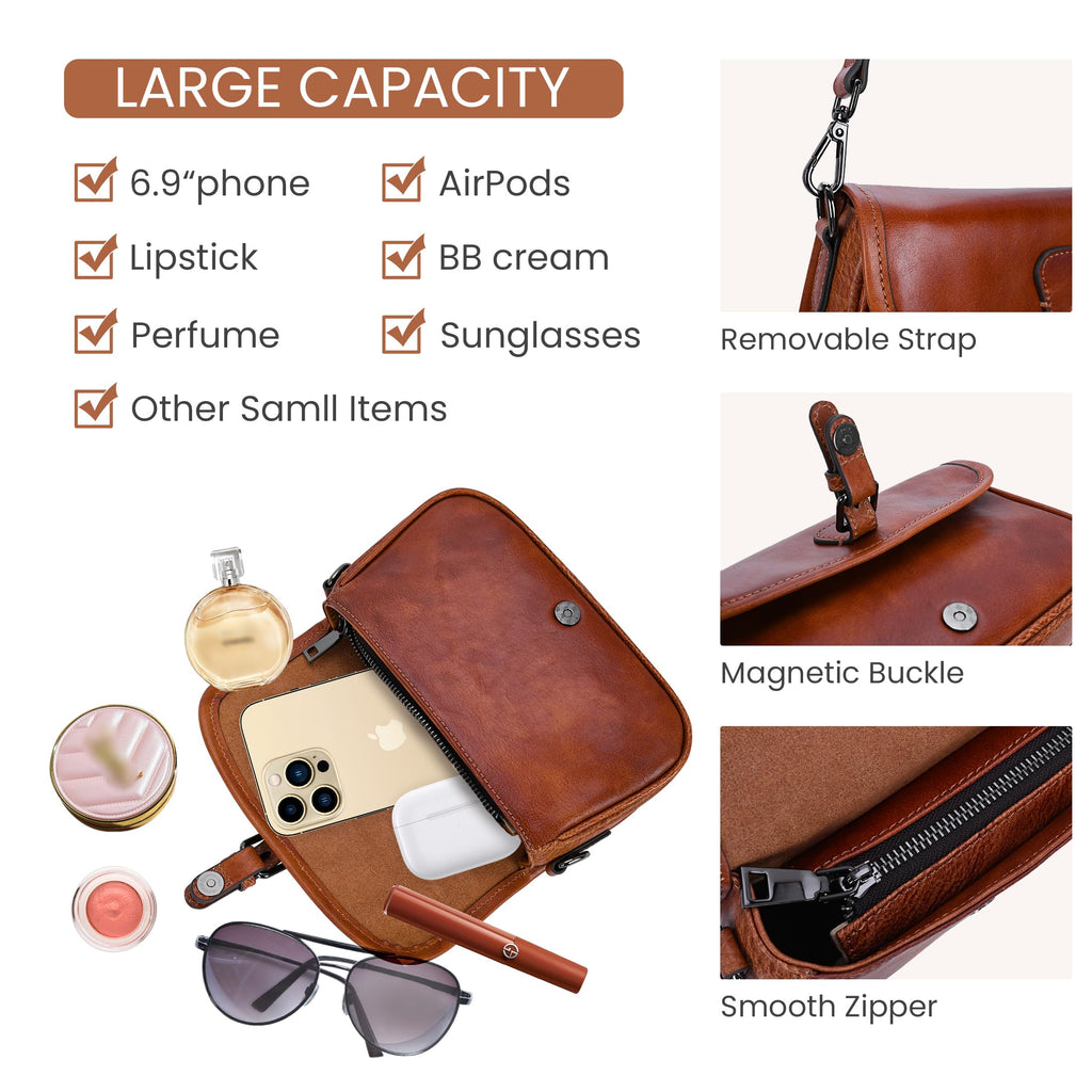 Leather Small Crossbody Bag Z199