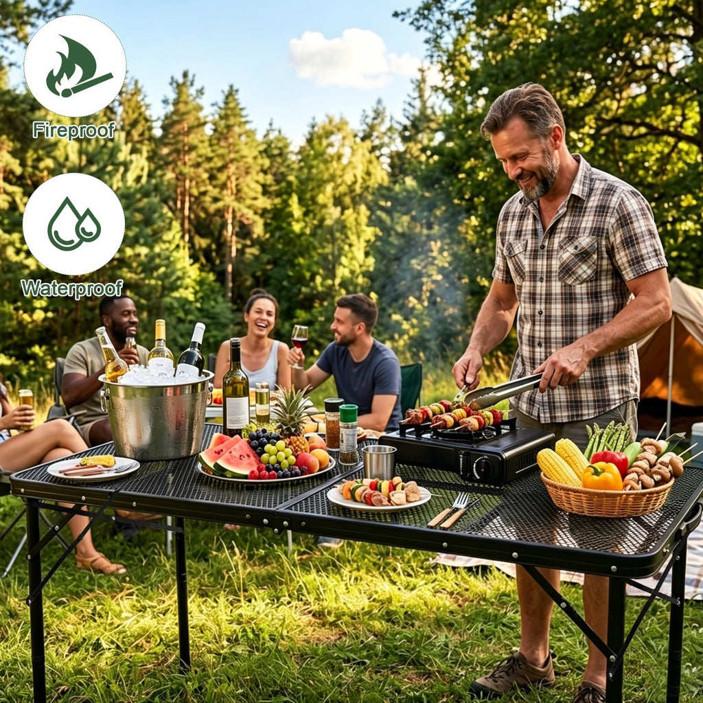 4Ft Metal Folding Camping Table D7941