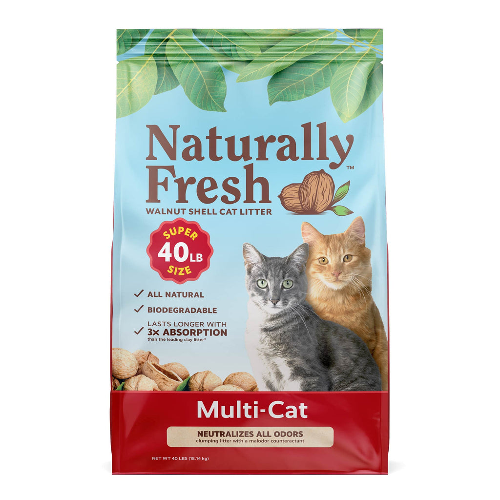 Unscented Walnut Shell Cat Litter 40 Lbs N4140