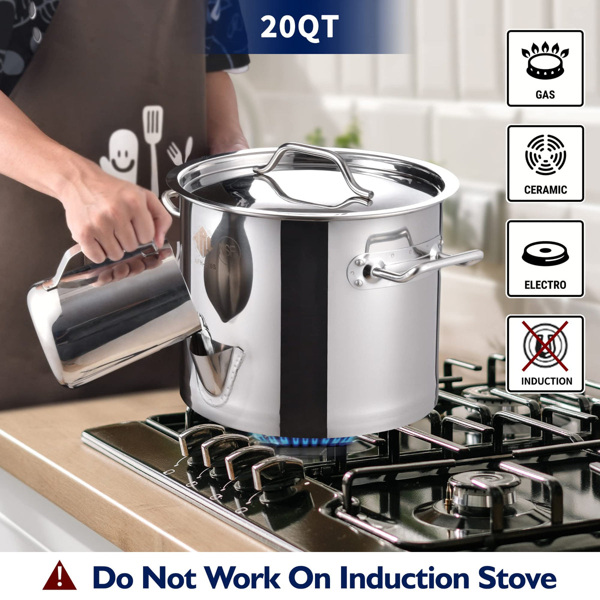 20QT Stainless Steel Tamale Steamer Pot R7046