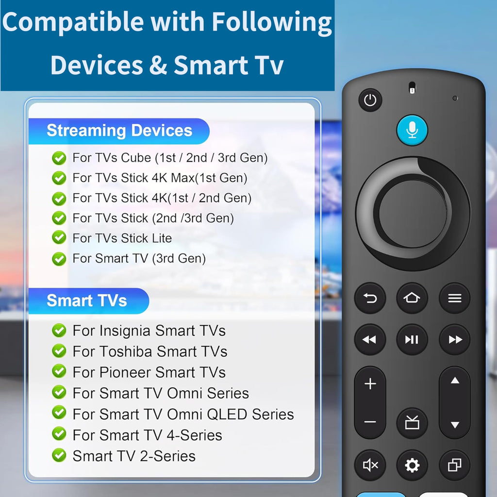 Voice Remote Replacement for Fire TV Stick and Smart TVs X8559