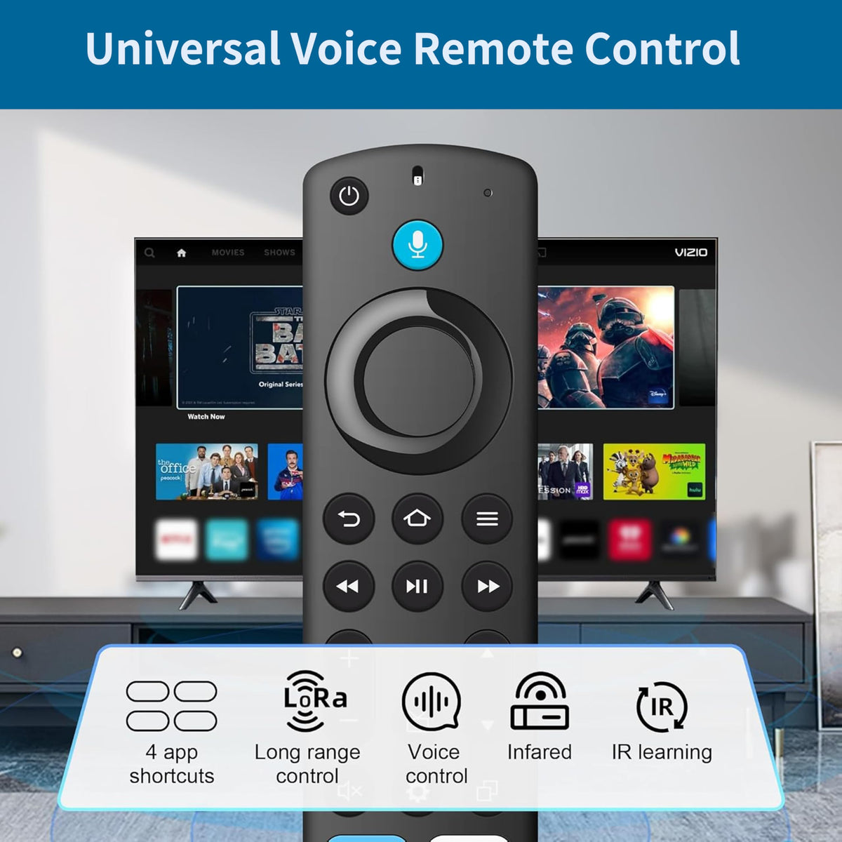 Voice Remote Replacement for Fire TV Stick and Smart TVs X8559