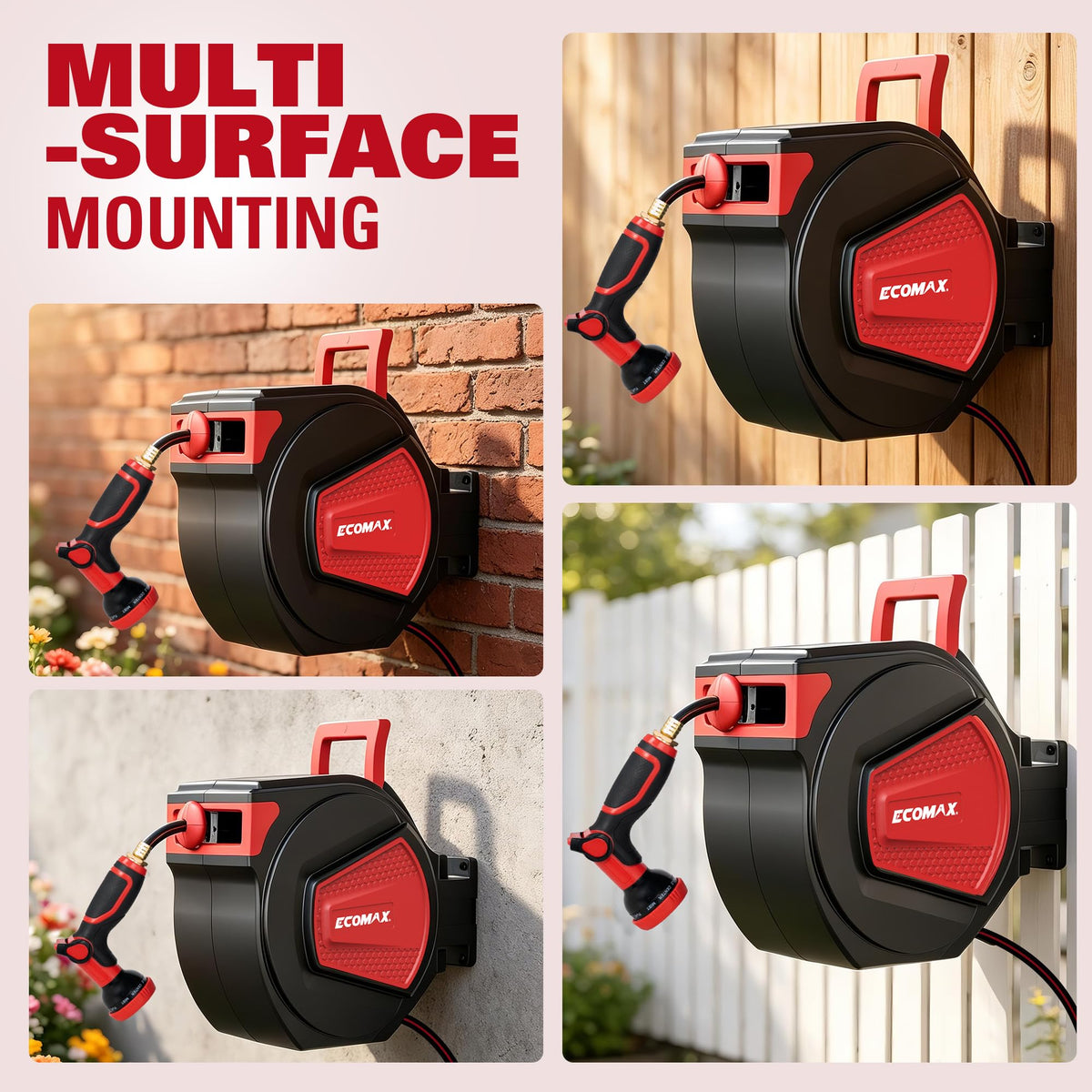 Retractable Garden Hose Reel 1/2" x 100 ft P132