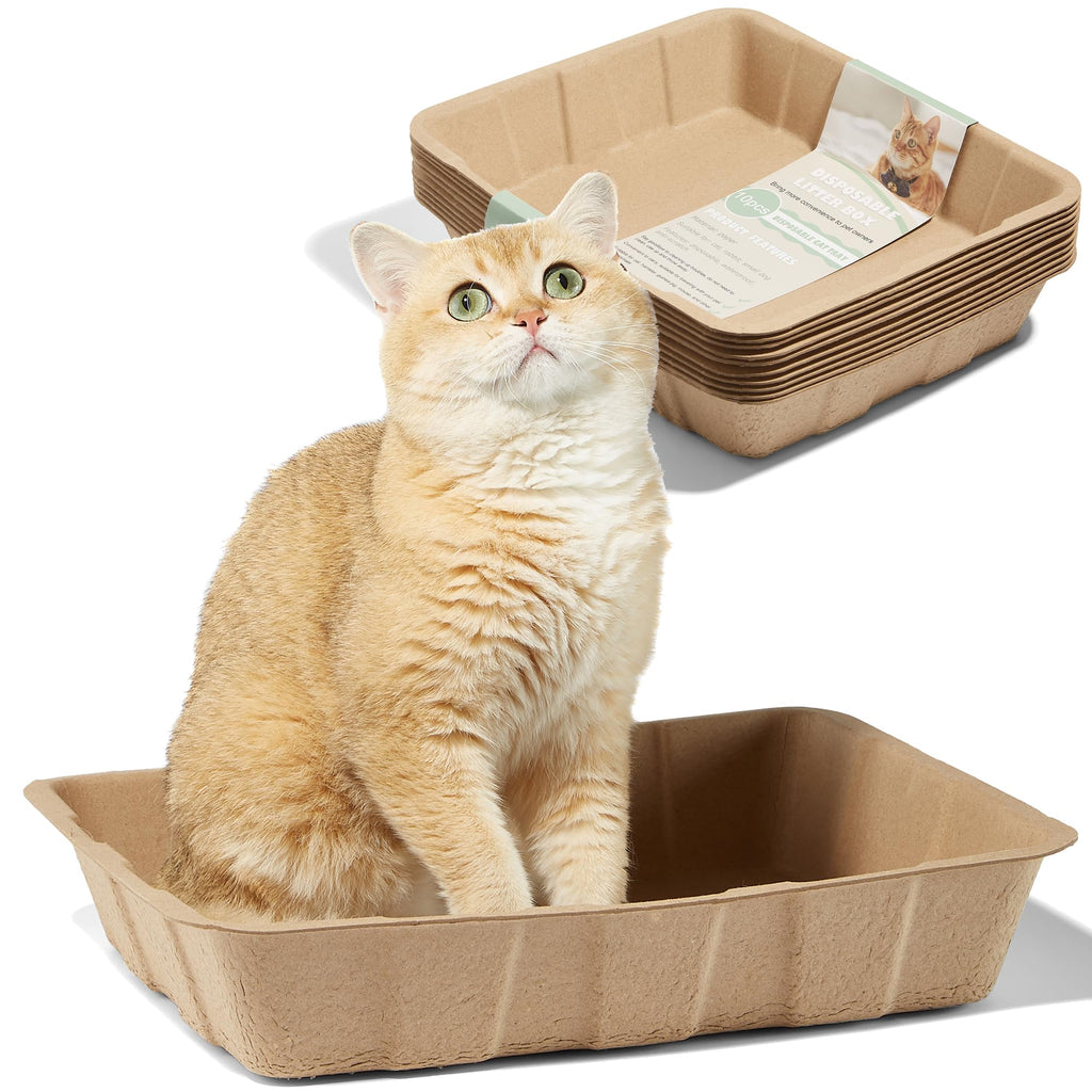 Disposable Cardboard Cat Litter Boxes 5 Pack F1435