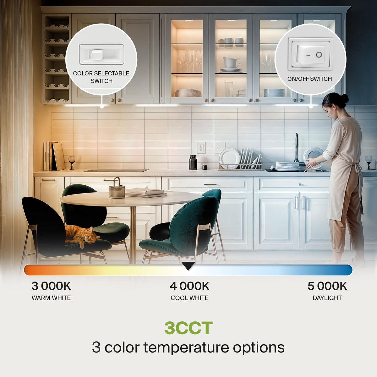 24 inch 12W Dimmable LED Under Cabinet Lighting Y14671
