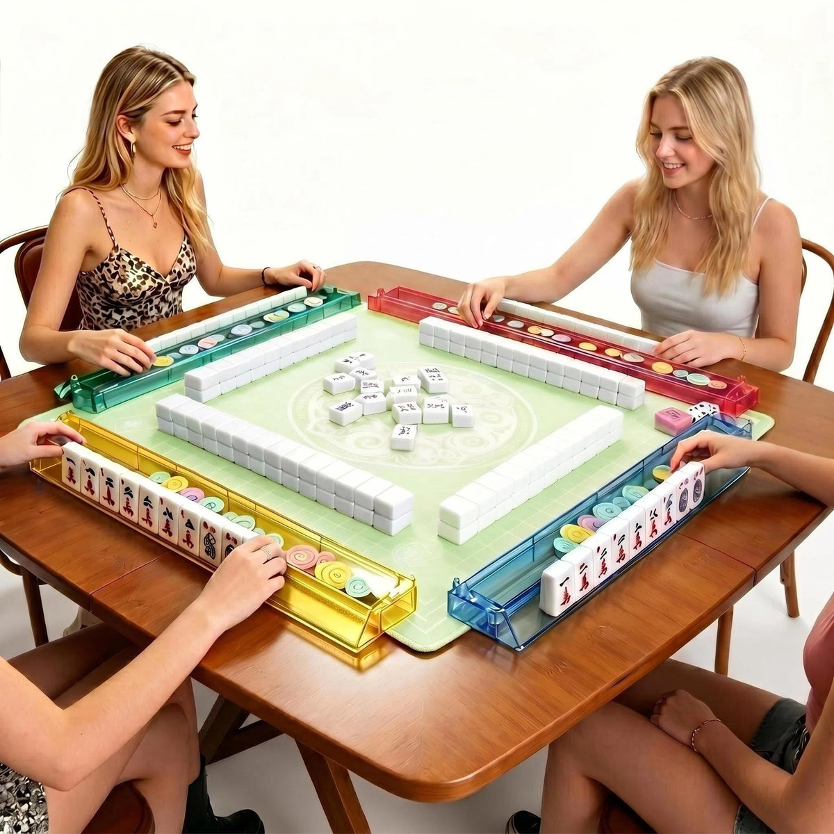American Mahjong Set with Mat and Racks H843