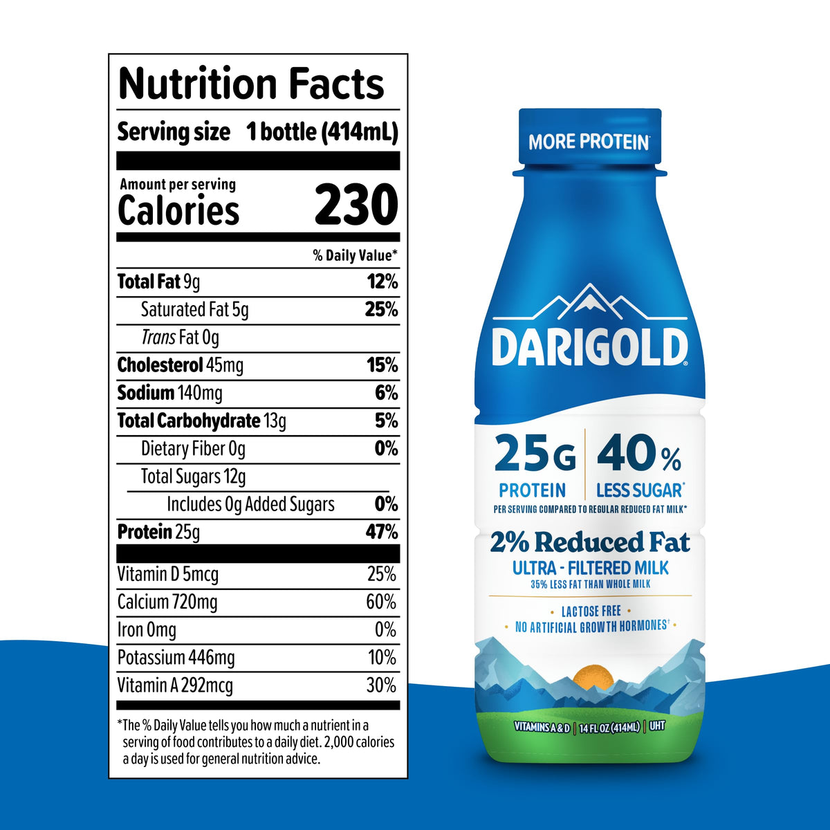 2 Percent High Protein Low Fat Lactose Free Milk 14oz 12 Pack R79958