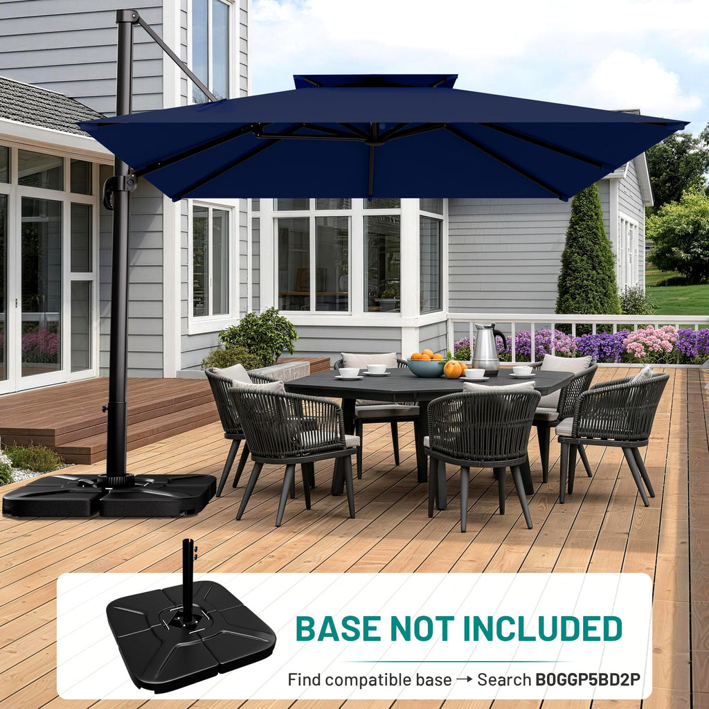 Navy Blue Cantilever Patio Umbrella L438520