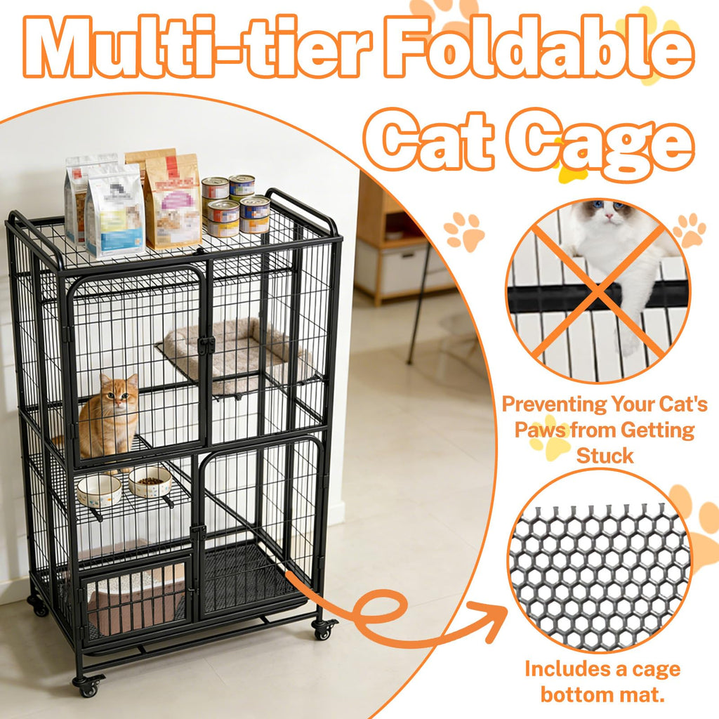 Collapsible Metal Wire Cat Cage R620406