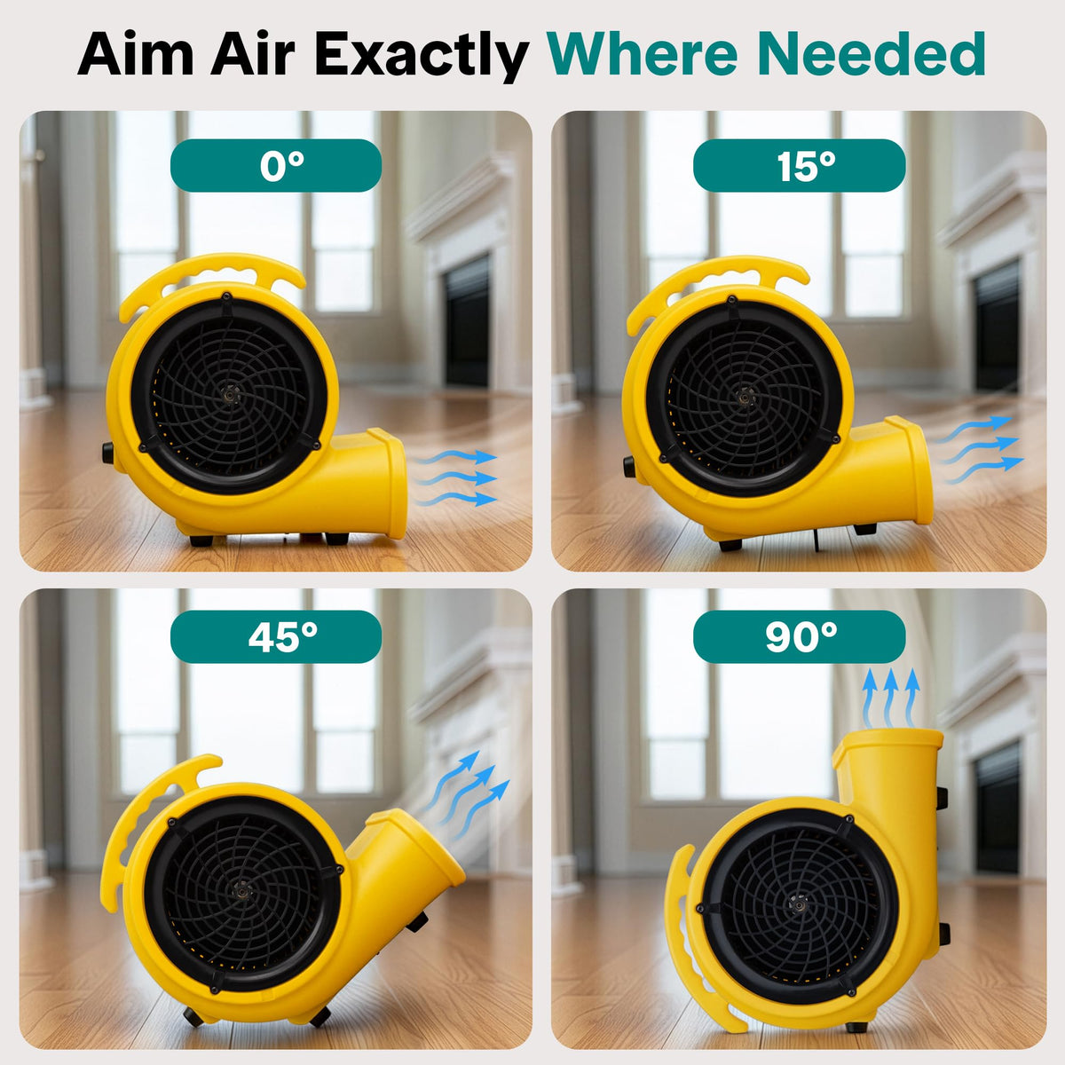2500 CFM 3-Speed Portable Air Mover Blower Fan Q66862