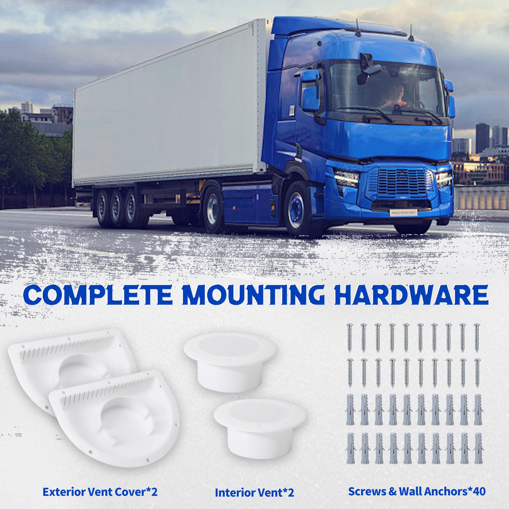 RV Vent Covers with Mounting Hardware O1373