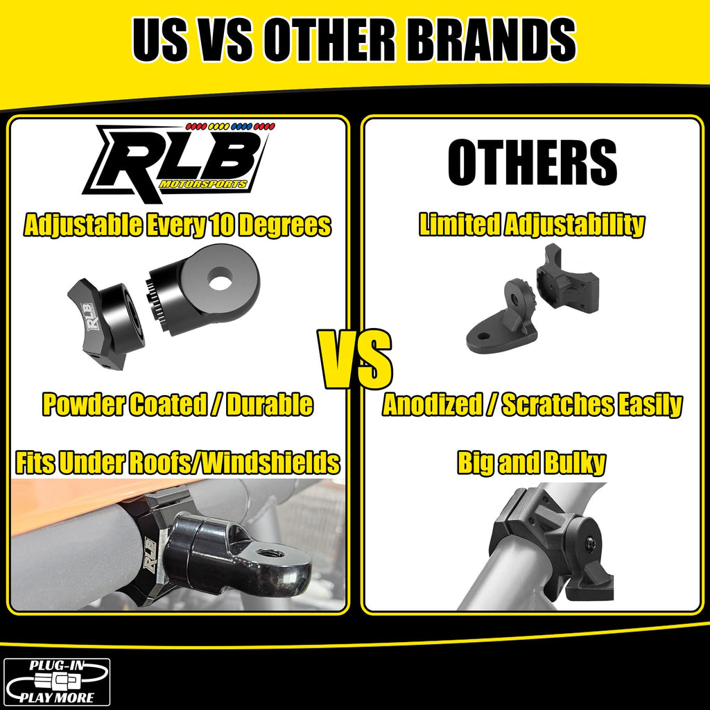 1.875" Whip Light Flag or Roll Bar Mount UTV Accessories K4017