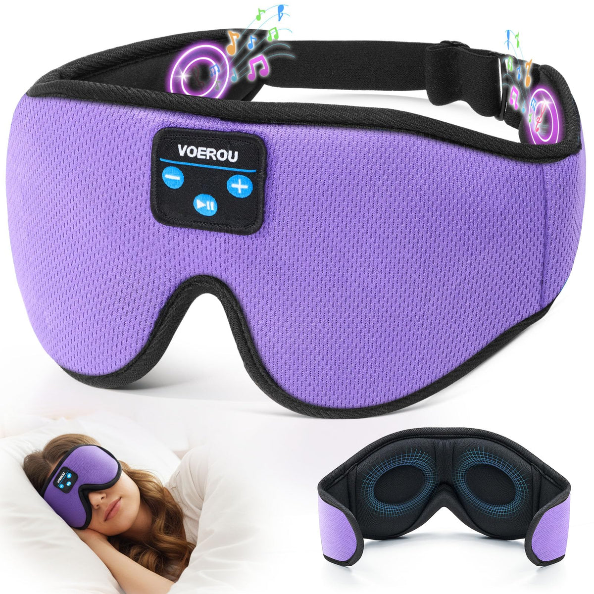 Bluetooth 3D Sleep Mask with Headphones P39416
