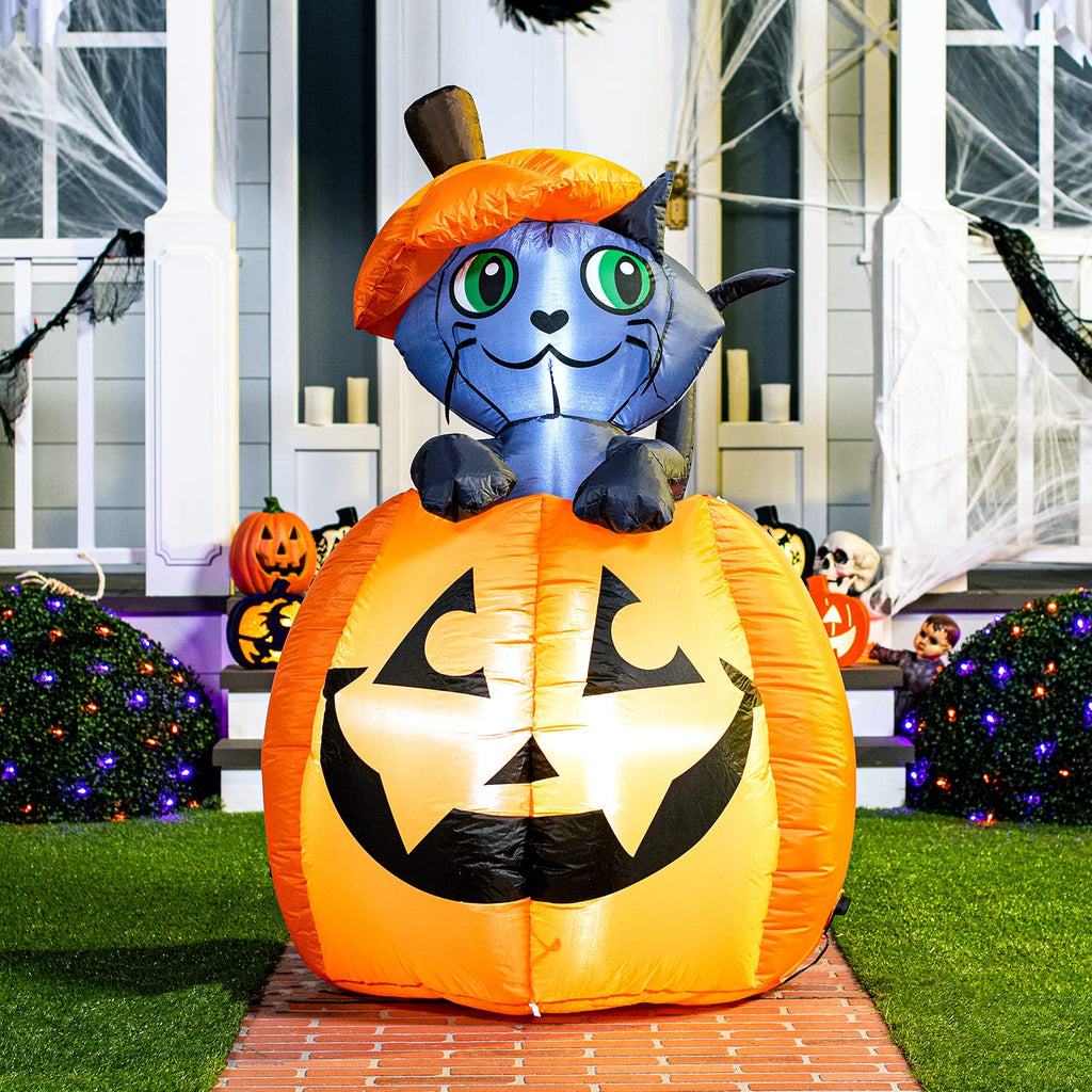 5 FT Animated Pumpkin Inflatable with LEDs T821