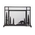 Black Metal Fireplace Screen W4502