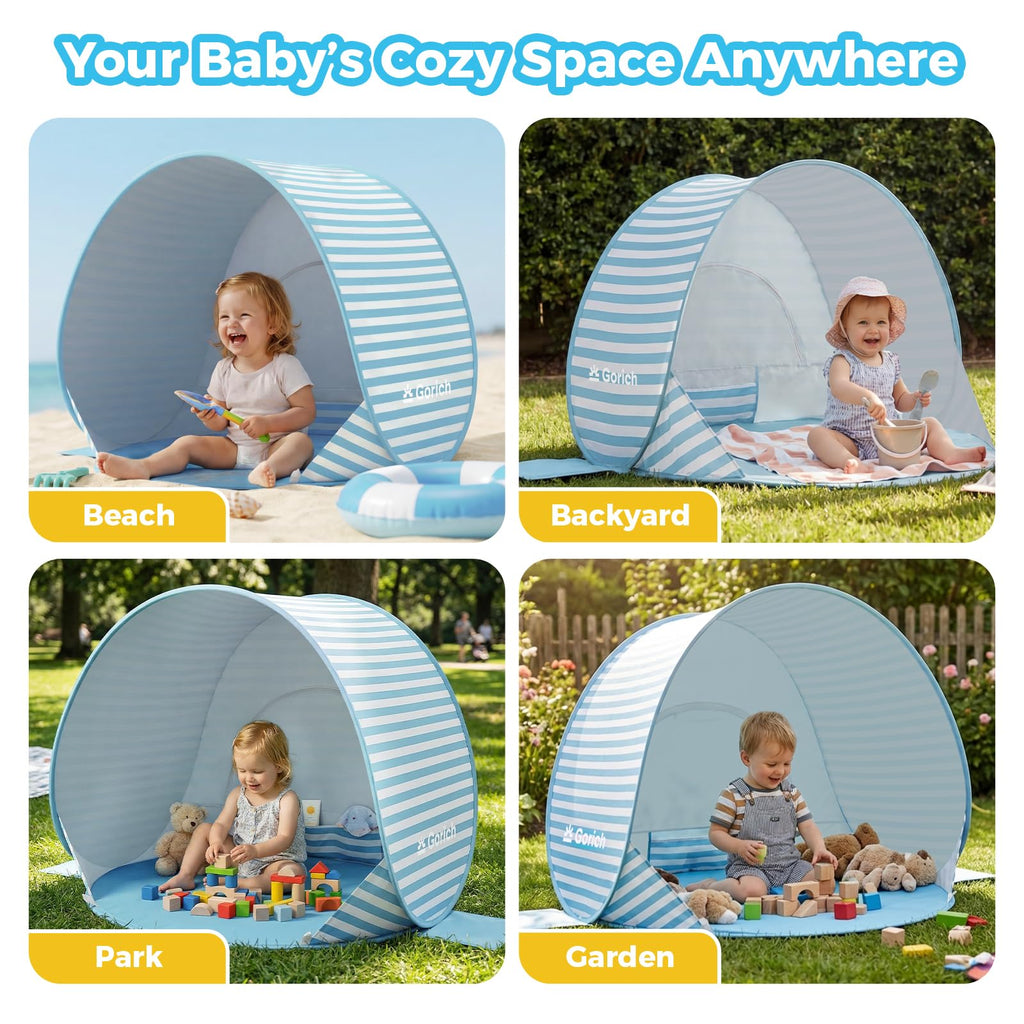 Pop Up Baby Beach Tent with UPF50+ UV Protection C9579