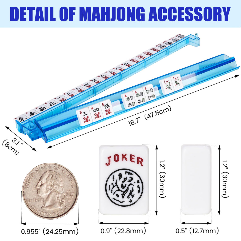 Mahjong Game Set with Racks, 166 Tiles & Bag Q603