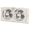 White Dual Blade Digital Window Fan with Programmable Thermostat Control V853474