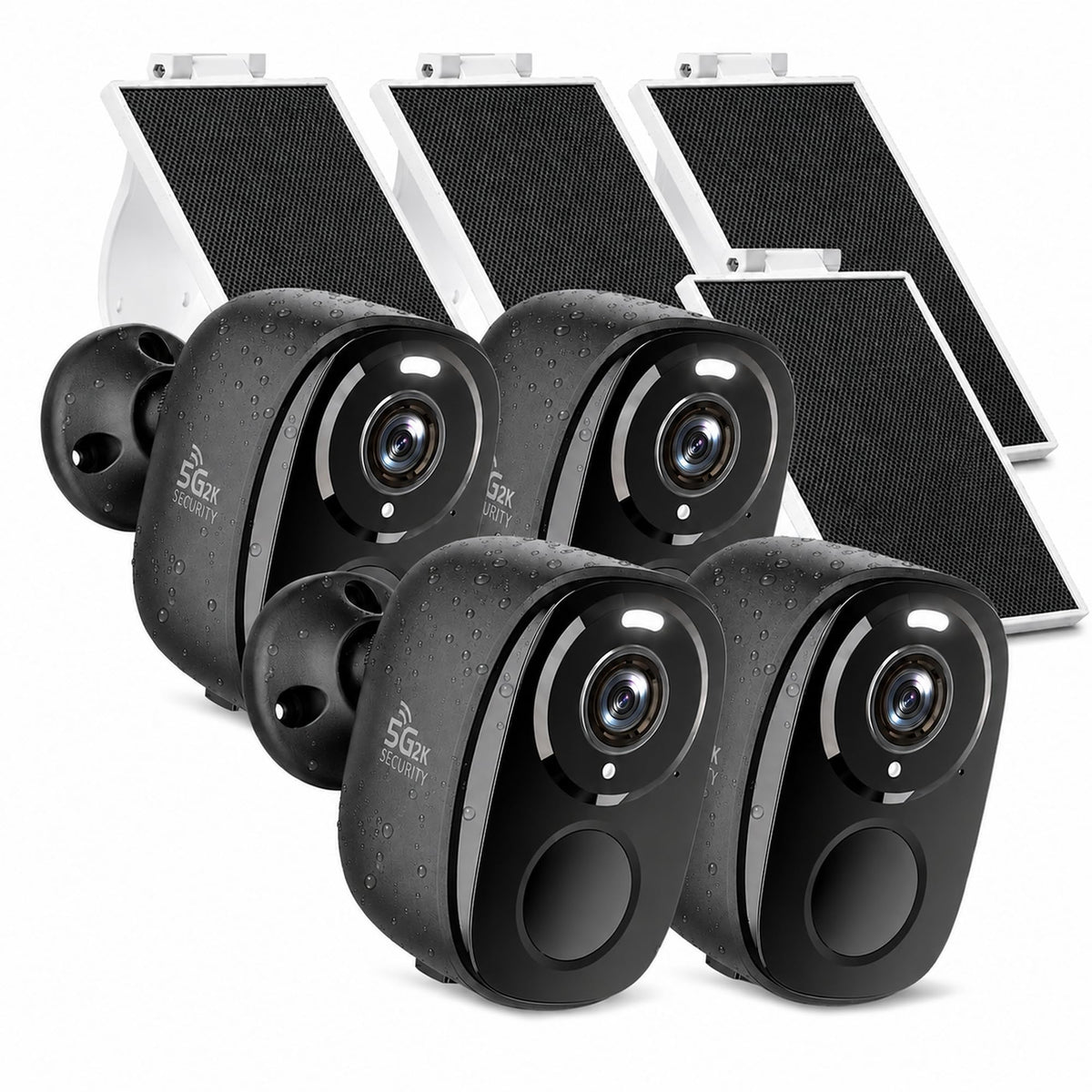 5GHz/2.4G Wireless Outdoor Security Cameras with Solar Panels L3564
