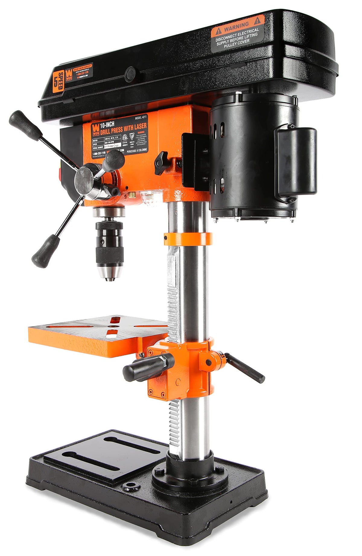 10-Inch 5-Speed Cast Iron Benchtop Drill Press E710459
