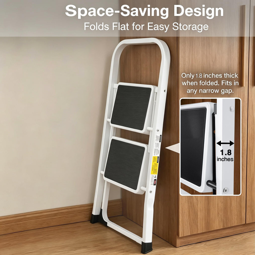 2 Step Folding Stool with Anti-Slip Pedal O8127