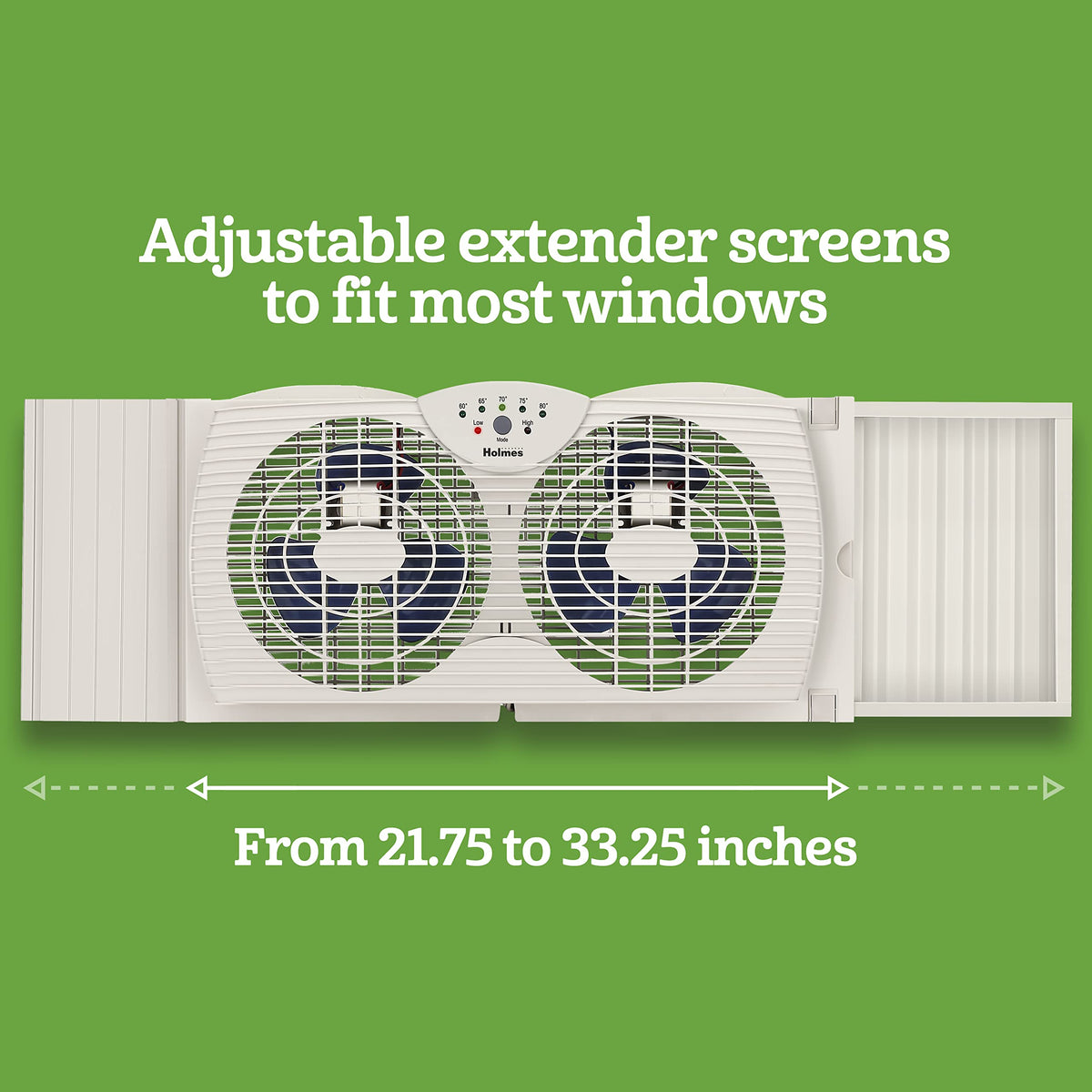 White Dual Blade Digital Window Fan with Programmable Thermostat Control V853474