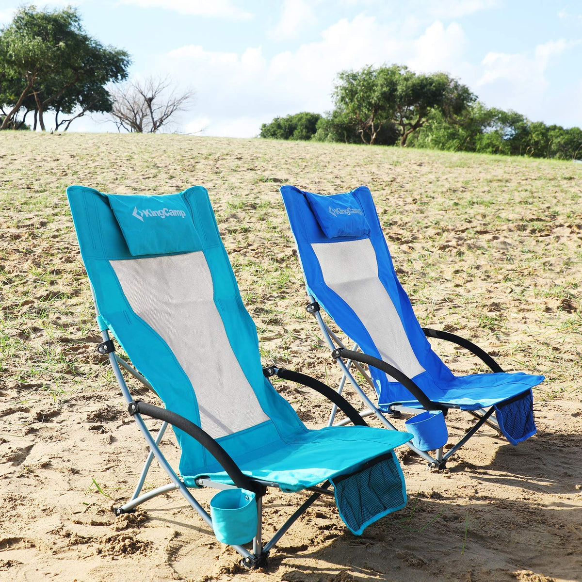 High Back Folding Beach Chair 2 Packs W308908