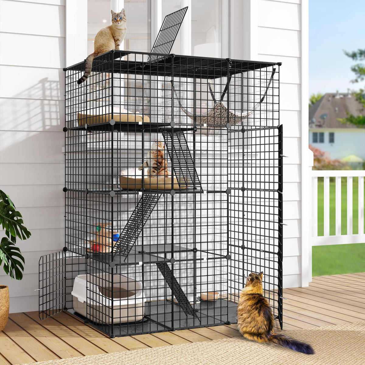 4 Tier Cat Cage Indoor Enclosure G50191