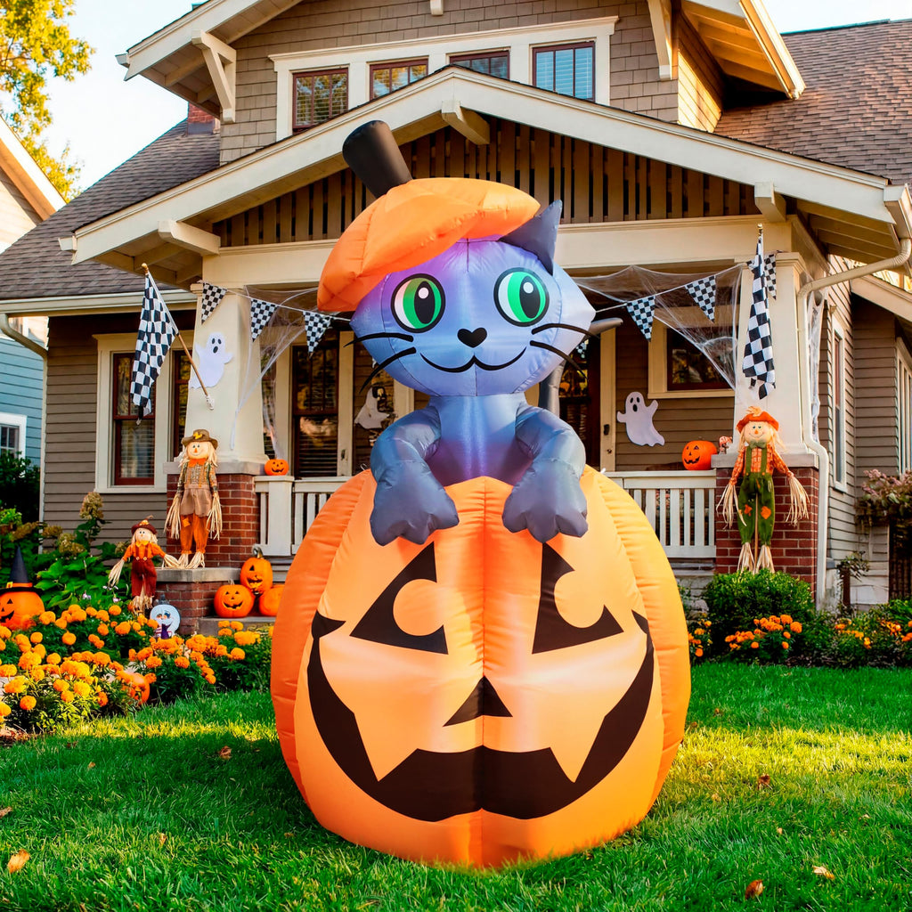 5 FT Animated Pumpkin Inflatable with LEDs T821