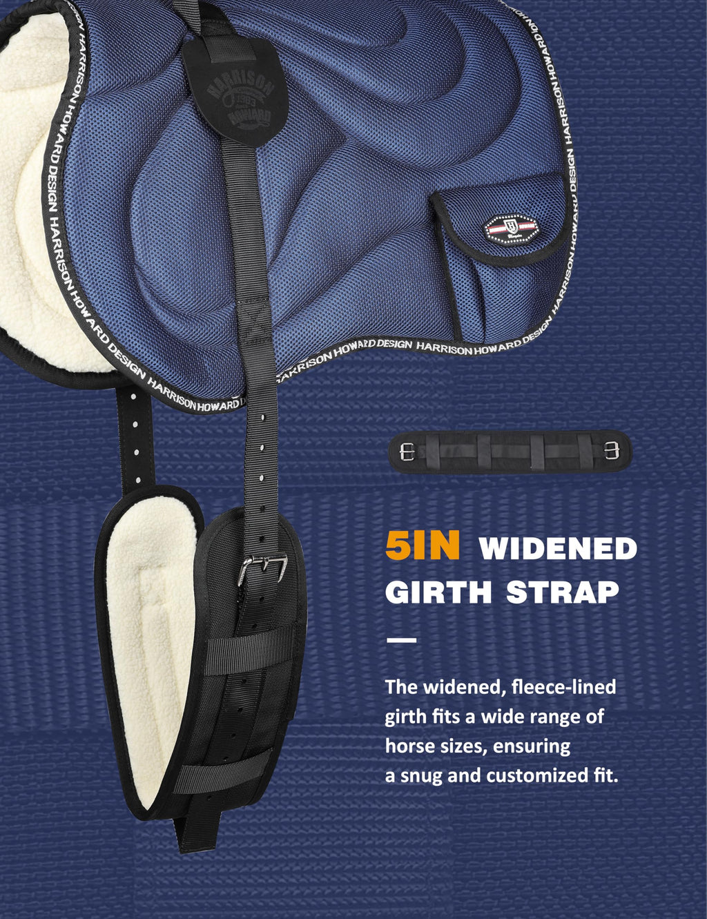 Mesh Bareback Horse Riding Pad with Girth D70962
