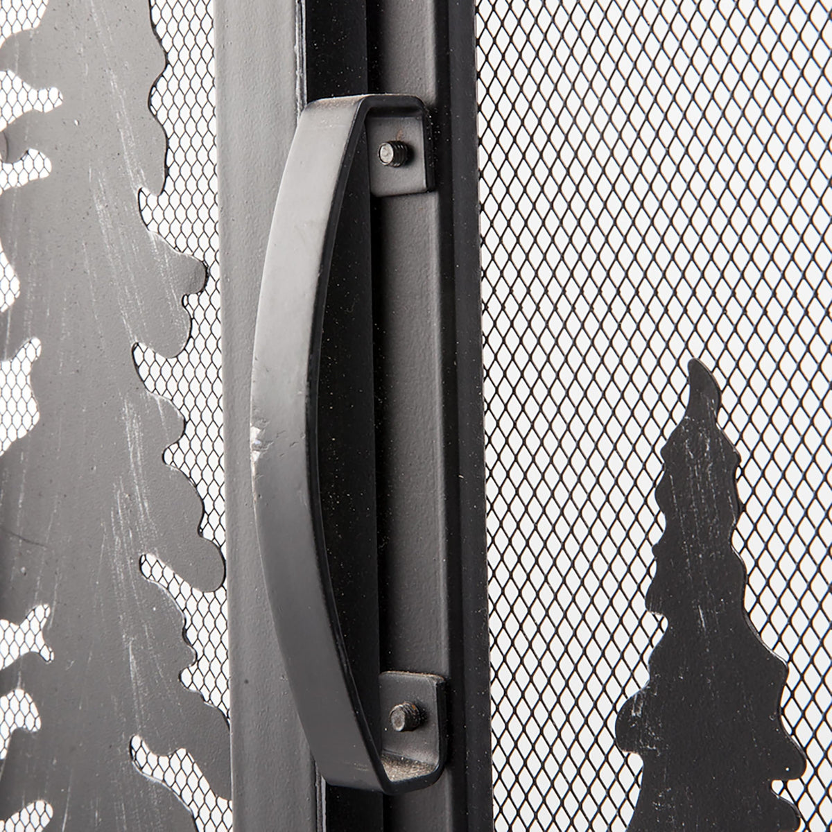 Black Metal Fireplace Screen W4502