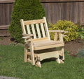 Pressure Treated Outdoor Glider Chair with Cup Holders A79801